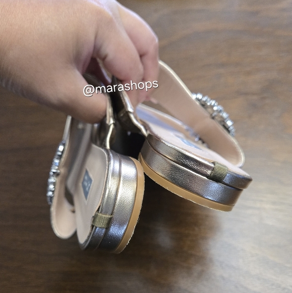 SJP by Sarah Jessica Parker Jinx Crystal Buckle Flat Sandals - Picture 6 of 9